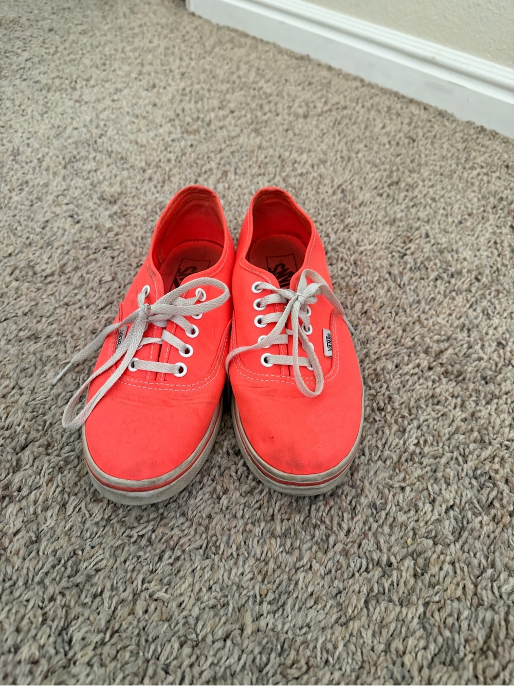 Vans Women’s Canvas Low-Top Sneakers - Bright Coral